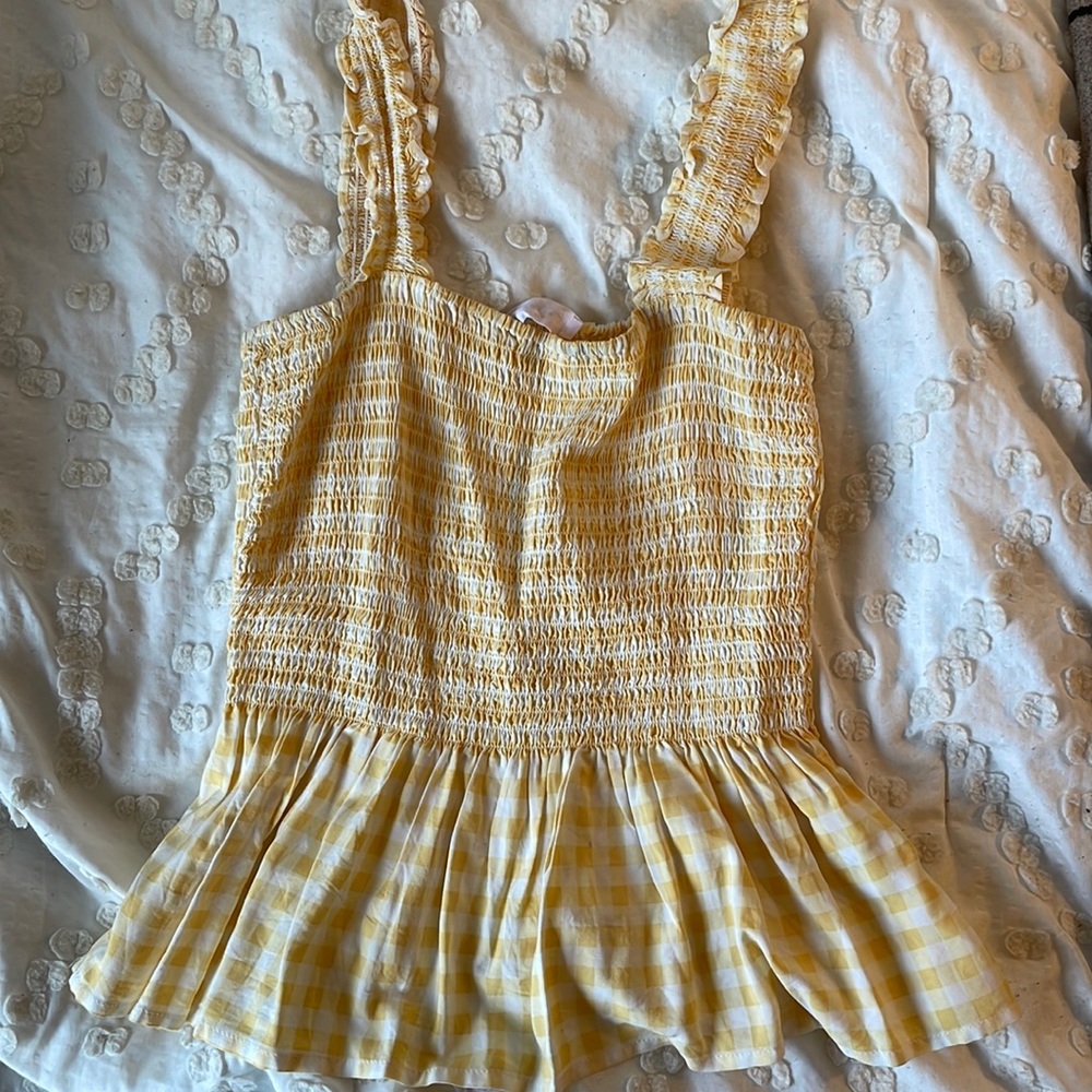 Gingham Tank Top Blouse